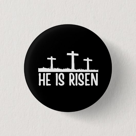 Ostern Er Ist Auferstanden Christlich  Button (Vorderseite)