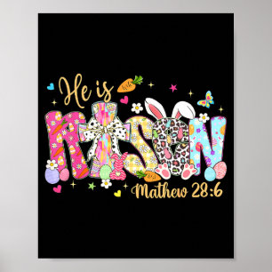 Ostern Er Ist Auferstanden Jesus Christliche Fraue Poster