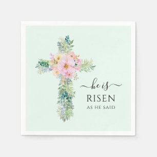 Ostern Er ist das grüne Wasserfarbenkreuz der "Ris Serviette