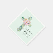 Ostern Er ist das grüne Wasserfarbenkreuz der "Ris Serviette (Ecke)