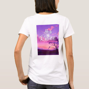 Ostern "Er ist Risen" Christliche Vorderseite Frau T-Shirt