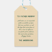 Ostern "Er ist Risen" mit anpassbarem Text Geschenkanhänger (Rückseite)