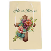 Ostern "Er ist Risen" mit individualisierbaren Inn Mittlere Geschenktüte (Vorderseite)