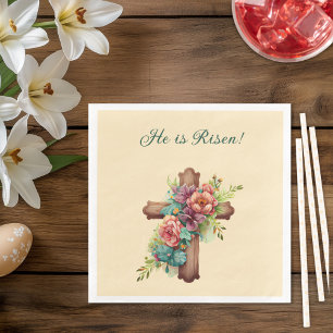 Ostern "Er ist Risen" mit individualisierbaren Inn Serviette