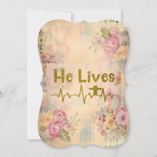 Ostern Er Lebt Vintage Inspiriert Christlich Feiertagskarte