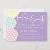 Ostern Er oder Sie Baby Reveal Baby Shower Einladung (Vorderseite)