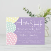 Ostern Er oder Sie Baby Reveal Baby Shower Einladung (Stehend Vorderseite)