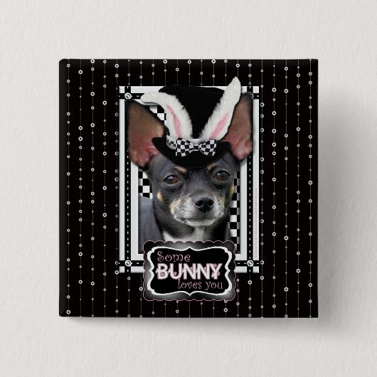 Ostern - etwas Häschen-Lieben Sie - Chihuahua Button (Vorderseite)