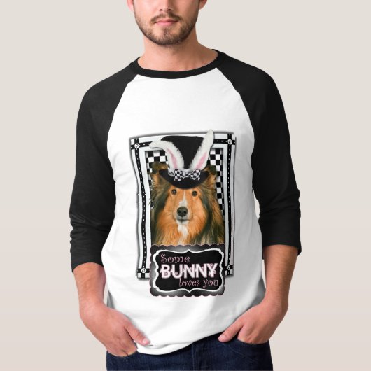 Ostern - etwas Häschen-Lieben Sie - Sheltie T-Shirt (Vorderseite)