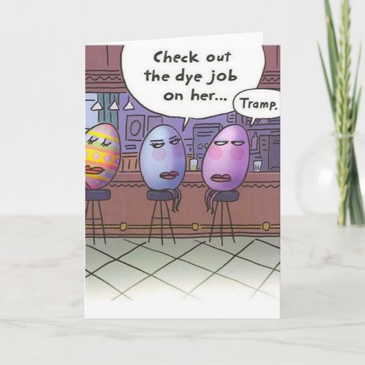 Ostern-Färbungs-Job Feiertagskarte (Vorderseite)