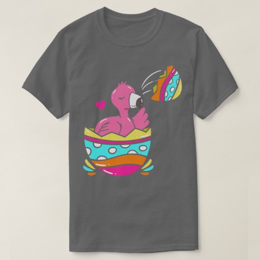 Ostern Flamingo Bekleidung Niedlich Bunny Lover Ge T-Shirt (Design vorne)