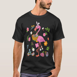 Ostern Flamingo Bunny Girls Basket Funny East T-Shirt