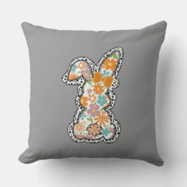 Ostern Floral Bunny Leopard Grenze glücklich Oster Kissen