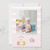 Ostern-Foto mit Häschen-Karte Einladung (Vorderseite)