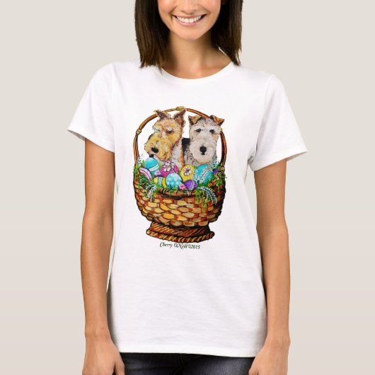 Ostern-Foxterrier T-Shirt (Vorderseite)