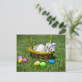 Ostern-Frettchen-Postkarte Feiertagspostkarte (Stehend Vorderseite)