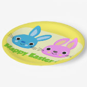 "OSTERN FREUT EUCH" HASEN PAPPTELLER (Schrägansicht)