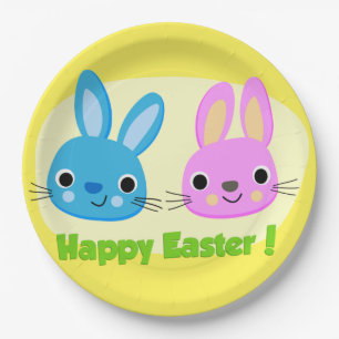 "OSTERN FREUT EUCH" HASEN PAPPTELLER