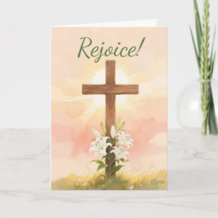 Ostern Frohe Kreuz- und Lilien-Christen Karte