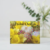 ostern,frohe ostern,eier,bunte ostereier postkarte (Stehend Vorderseite)