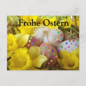 ostern,frohe ostern,eier,bunte ostereier postkarte (Vorderseite)
