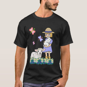 Ostern Frühling Kinder Kind Hase Schafe Ostern P T-Shirt