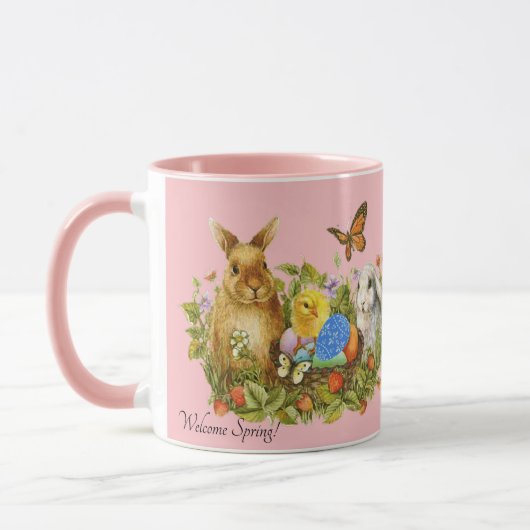 Ostern Frühlingszeit Sonneneier Chick Butterfly Ge Tasse (Links)