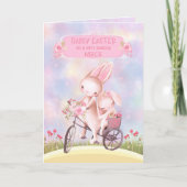 Ostern für Nichte Sweet Bunnies auf dem Bike Karte (Vorderseite)