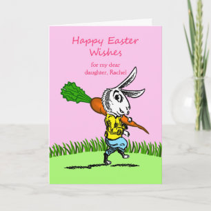 Ostern für Tochter, benutzerdefinierte Front, Text Feiertagskarte