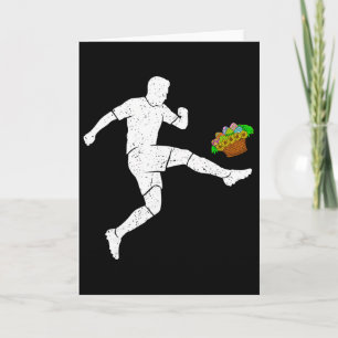 Ostern Fußball Liebhaber Bunny Kopf Ll Ei Jagd Frü Karte