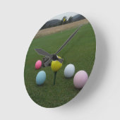 Ostern-GebirgsGolfplatz Runde Wanduhr (Winkel)