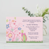 Ostern-Geburtstags-Party Einladung (Stehend Vorderseite)