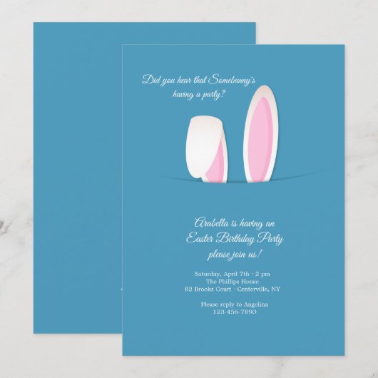 Ostern Geburtstagsparty Einladung (Vorne/Hinten)