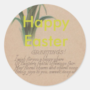 Ostern-Gedicht 1939 Runder Aufkleber