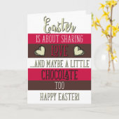Ostern geht es darum, Liebe und Schokolade zu teil Karte (Gelbe Blume)