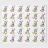 Ostern-Geschenk-Verpackung/Häschen mit Ei Geschenkpapier (Flach)