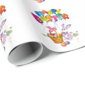 Ostern-Geschenk-Verpackung/Häschen mit Korb mit Geschenkpapier (Rolleneckpunkt)