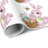 Ostern-Geschenk-Verpackung/Häschen mit Korb mit Geschenkpapier (Rolleneckpunkt)