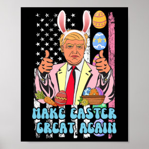 Ostern Groß wieder lustig Trump Osterhase Osterhas Poster