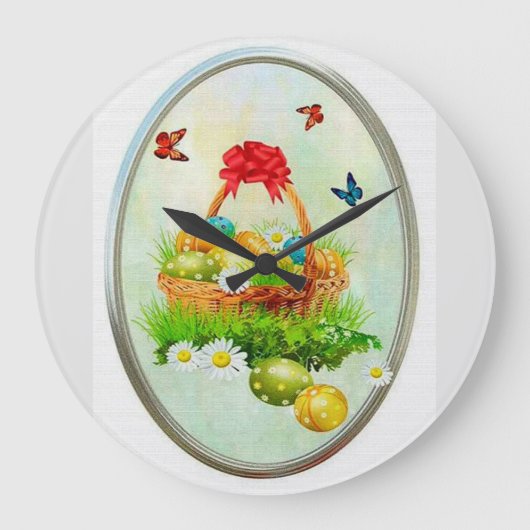 Ostern Große Wanduhr (Vorderseite)