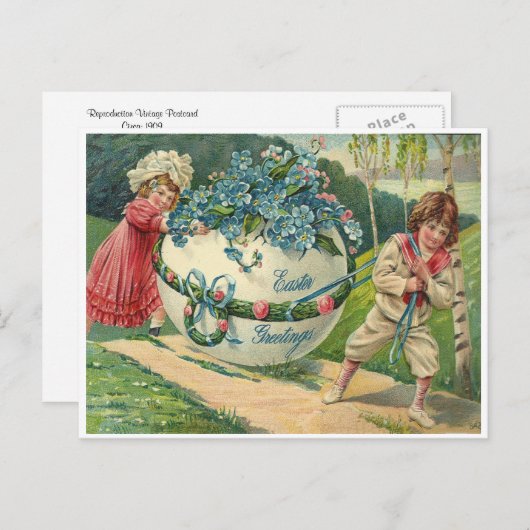 Ostern-Grüße Feiertagspostkarte (Vorne/Hinten)