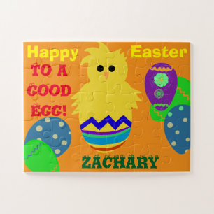 Ostern Gutes Ei Gelbkichel Personalisierter NAME Puzzle