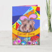 Ostern-Hamster Feiertagskarte (Vorderseite)