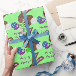 Ostern-Häschen verzierte Eier Geschenkpapier