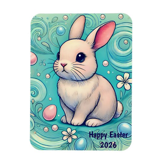 OSTERN ~ HASE ~ Flexibler Foto-Magnet Magnet (Vertikal)