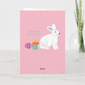 Ostern Hase und Schokoladeneier Feiertagskarte (Rückseite)