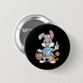 Ostern Hasen-Krankenschwester Stethoskop Kaninchen Button (Vorne & Hinten)