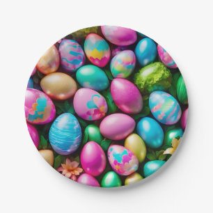 OSTERN ~ Helles Ostereiermuster ~ Pappteller