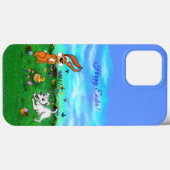 Ostern - Hündchen Kapuzinerkolben und Küken Case-Mate iPhone Hülle (Rückseite (Horizontal))