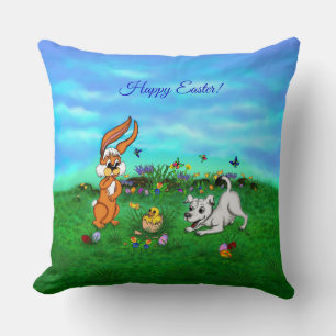 Ostern - Hündchen Kapuzinerkolben und Küken Kissen